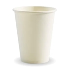 BioPak Hot Cups 12oz Single Wall White Fit Large Lids