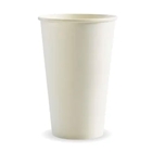 BioPak Hot Cups 16oz Single Wall White Fit Large Lids