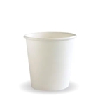 BioPak Hot Cups 4oz Single Wall White Fit Large Lids