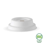 White BioPak Plant Fibre Home Compostable Lids 63mm