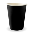 BioPak Hot Cups 12oz Single Wall Black Fit Large Lids