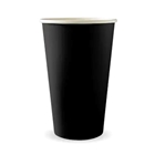 BioPak Hot Cups 16oz Single Wall Black Fit Large Lids