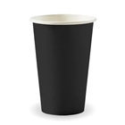 BioPak Hot Cups 12oz Single Wall Black Fit Small Lids