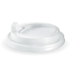 White BioPak PS Spout Coffee Cup Lids