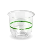 BioPak Green Stripe Clear Tumbler BioCups 360mls