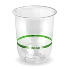 BioPak Green Stripe Clear Tumbler BioCups 250mls