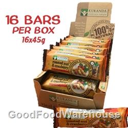 Order Wholesale Kuranda 45g Roasted Nut Cranberry Health Bars. Order Online Distributor Good Food Warehouse.