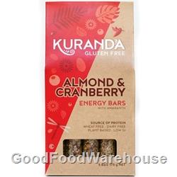 Order Wholesale Kuranda 35g Almond Cranberry Energy Bars. Order Online Distributor Good Food Warehouse.