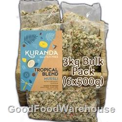 Order Wholesale Kuranda 3kg Tropical Blend Nut Free Muesli. Order Online Distributor Good Food Warehouse.