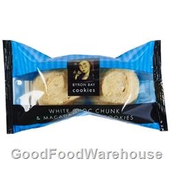 Wrapped Twin Pack Buttons 25g - White Choc Chunk Mac - Byron Bay Cookies (100x25g)