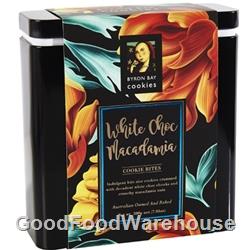 Floral Gift Tin 200g - White Choc Mac - Byron Bay Cookies (1x200g)