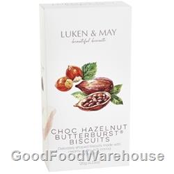 Order Fresh Luken and May 120g Choc Hazelnut Butterburst Biscuits from the Byron Bay Bakehouse. FREE DELIVERY!