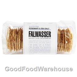 Free Delivery. Delivered Fresh. Falwasser Natural Rosemary Sea Salt Gluten Free Wafer Thin Crispbreads from Byron Bay.