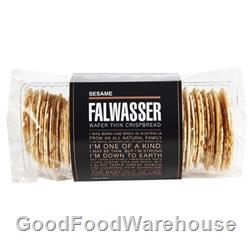 Free Delivery. Delivered Fresh. Falwasser Natural Sesame Wafer Thin Crispbreads from Byron Bay.