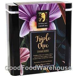 Floral Gift Tin 200g - Triple Choc Fudge - Byron Bay Cookies (1x200g)