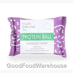 Health Enthusiast Hazelnut Hemp Single Wrapped Protein Balls | Good Food Warehouse