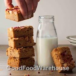 Raspberry Macadamia Blondie Catering Slices | Bellarine Brownie Company | Good Food Warehouse