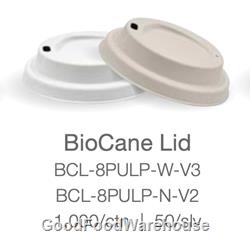 BioPak BioCane Small Natural Coffee Cup Lids