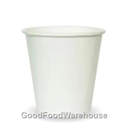 BioPak Hot Cups 6oz Single Wall White