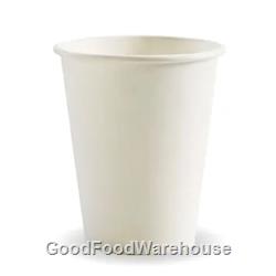 BioPak Hot Cups 8oz Single Wall White