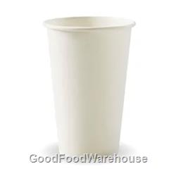 BioPak Hot Cups 12oz Single Wall White