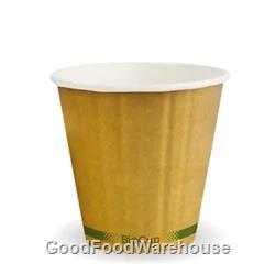 BioPak Hot Cups 8oz Double Wall Kraft Fit Large Lids