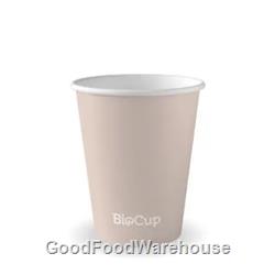 BioPak Hot Cups 8oz 80mm Single Wall Stone