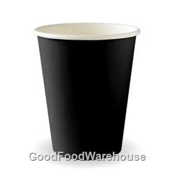 BioPak Hot Cups 8oz 80mm Single Wall Black