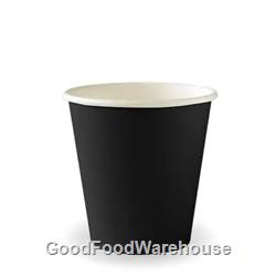 BioPak Hot Cups 6oz 80mm Single Wall Black