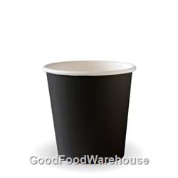 BioPak Hot Cups 4oz 63mm Single Wall Black