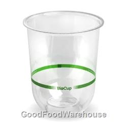 BioPak Green Stripe Clear Tumbler BioCups 500mls