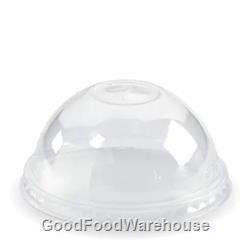 Clear Dome X-Slot Lids for BioPak Cold Cups