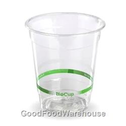 BioPak Green Stripe Clear BioCups 250mls