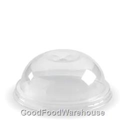 Clear Dome X-Slot Lids for BioPak Cold Cups (76mm)