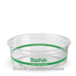 Clear Cold Bowls 240ml from BioPak Green Stripe